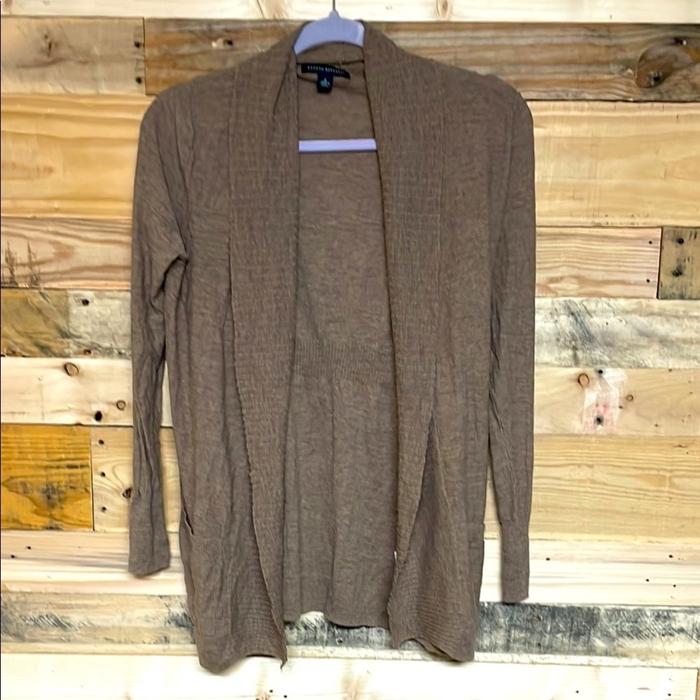 Banana Republic size Small Mocha Color Open Front Cardigan Sweater with Pockets